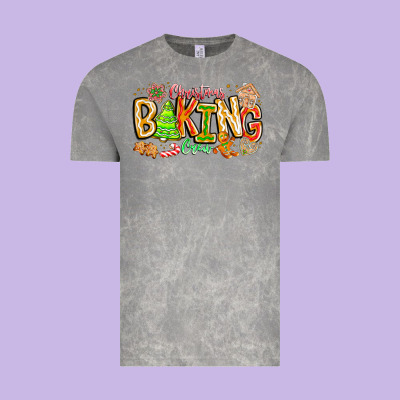 Christmas Baking Crew Vintage Tee Designed By Cowhidedigitalart