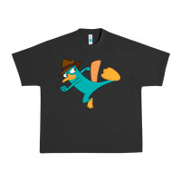 Pigment Black perry the platypus Urban Heavy Tee - linhVisuals