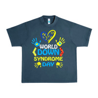 Midnight Navy world down syndrome day t shirt support and awareness 3.21 t shirt Urban Heavy Tee - linhVisuals
