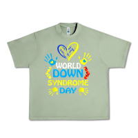 Oil Green world down syndrome day t shirt support and awareness 3.21 t shirt Urban Heavy Tee - linhVisuals