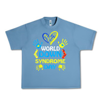 Pebble Blue world down syndrome day t shirt support and awareness 3.21 t shirt Urban Heavy Tee - linhVisuals