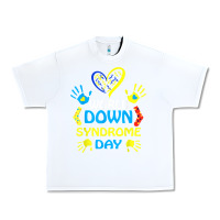 White world down syndrome day t shirt support and awareness 3.21 t shirt Urban Heavy Tee - linhVisuals