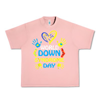 Salmon world down syndrome day t shirt support and awareness 3.21 t shirt Urban Heavy Tee - linhVisuals
