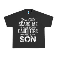 Pigment Black you can't scare me i have four daughters and a son funny dad t shirt Urban Heavy Tee - linhVisuals