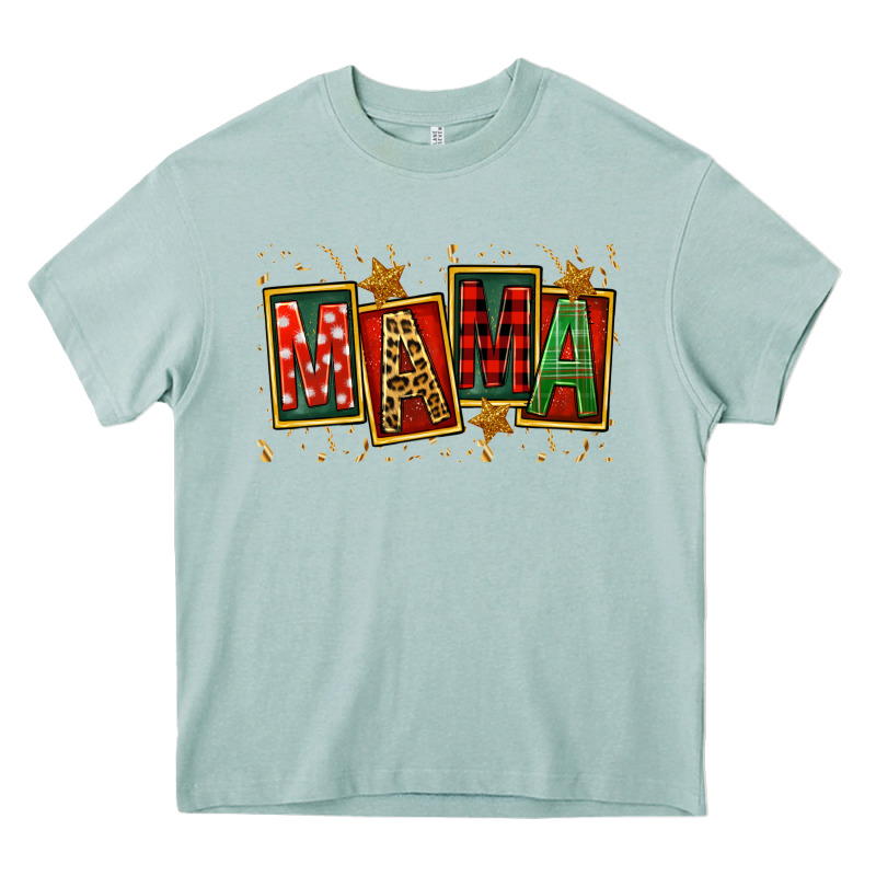 Mama Christmas Mother's Day Heavy Core Tee by FaDigitalArtStudio | Teevron