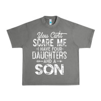 Tornado you can't scare me i have four daughters and a son funny dad t shirt Urban Heavy Tee - linhVisuals