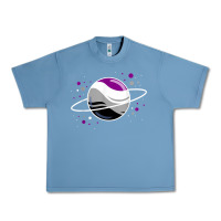 Pebble Blue asexual outer space planet ace pride t shirt Urban Heavy Tee - linhVisuals