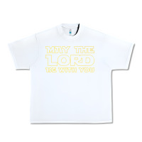 White may the lord be with you by jesus surfed apparel co premium t shirt Urban Heavy Tee - linhVisuals