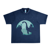 Navy bigfoot riding loch ness monster sasquatch ufo abduction pullover hood Urban Heavy Tee - linhVisuals