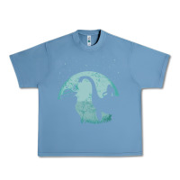 Pebble Blue bigfoot riding loch ness monster sasquatch ufo abduction pullover hood Urban Heavy Tee - linhVisuals