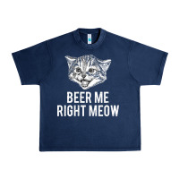 Navy beer me right meow Urban Heavy Tee - linhVisuals