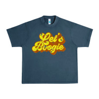 Midnight Navy lets boogie shirt vintage dancing 1980s disco themed party t shirt Urban Heavy Tee - linhVisuals
