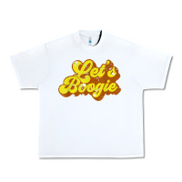 White lets boogie shirt vintage dancing 1980s disco themed party t shirt Urban Heavy Tee - linhVisuals