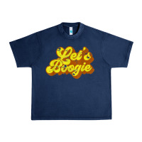 Navy lets boogie shirt vintage dancing 1980s disco themed party t shirt Urban Heavy Tee - linhVisuals