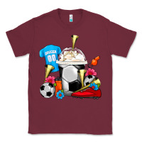 Burgundy Soccer Frappe Coffee Classic Tee - FaDigitalArtStudio