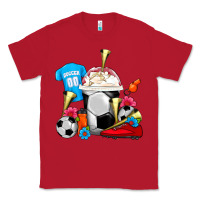 Red Soccer Frappe Coffee Classic Tee - FaDigitalArtStudio