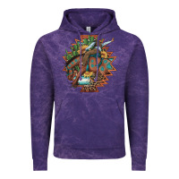 Cloud Purple bucking bronco aztec shape background Vintage Hoodie - Artiststas