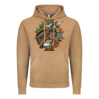 Vintage Camel bucking bronco aztec shape background Vintage Hoodie - Artiststas