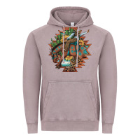 Vintage Zinc bucking bronco aztec shape background Vintage Hoodie - Artiststas