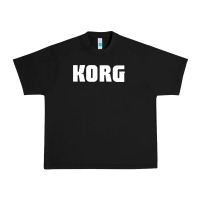 Black Korg Keyboard Urban Heavy Tee - linhVisuals