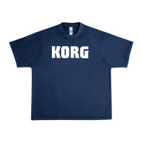 Navy Korg Keyboard Urban Heavy Tee - linhVisuals