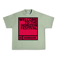Oil Green Horizon Festival Urban Heavy Tee - linhVisuals