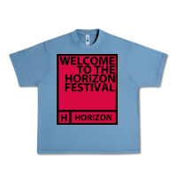 Pebble Blue Horizon Festival Urban Heavy Tee - linhVisuals