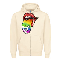 Sandshell Pride LGBT Sign Tongue Zipper Hoodie - Jasminsmagicworld