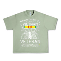 Oil Green womens proud daughter of a vietnam veteran freedom isn't free v neck t Urban Heavy Tee - linhVisuals