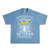 Pebble Blue womens proud daughter of a vietnam veteran freedom isn't free v neck t Urban Heavy Tee - linhVisuals