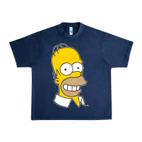 Navy the simpsons homer simpson face sweatshirt Urban Heavy Tee - linhVisuals