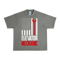 Tornado elevator mechanic american flag gift for elevator technician t shirt Urban Heavy Tee - linhVisuals