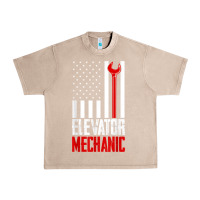 French Oak elevator mechanic american flag gift for elevator technician t shirt Urban Heavy Tee - linhVisuals