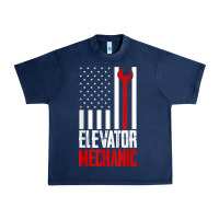Navy elevator mechanic american flag gift for elevator technician t shirt Urban Heavy Tee - linhVisuals
