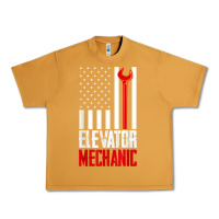 Peanut Butter elevator mechanic american flag gift for elevator technician t shirt Urban Heavy Tee - linhVisuals
