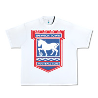 White the ipswich town Urban Heavy Tee - linhVisuals
