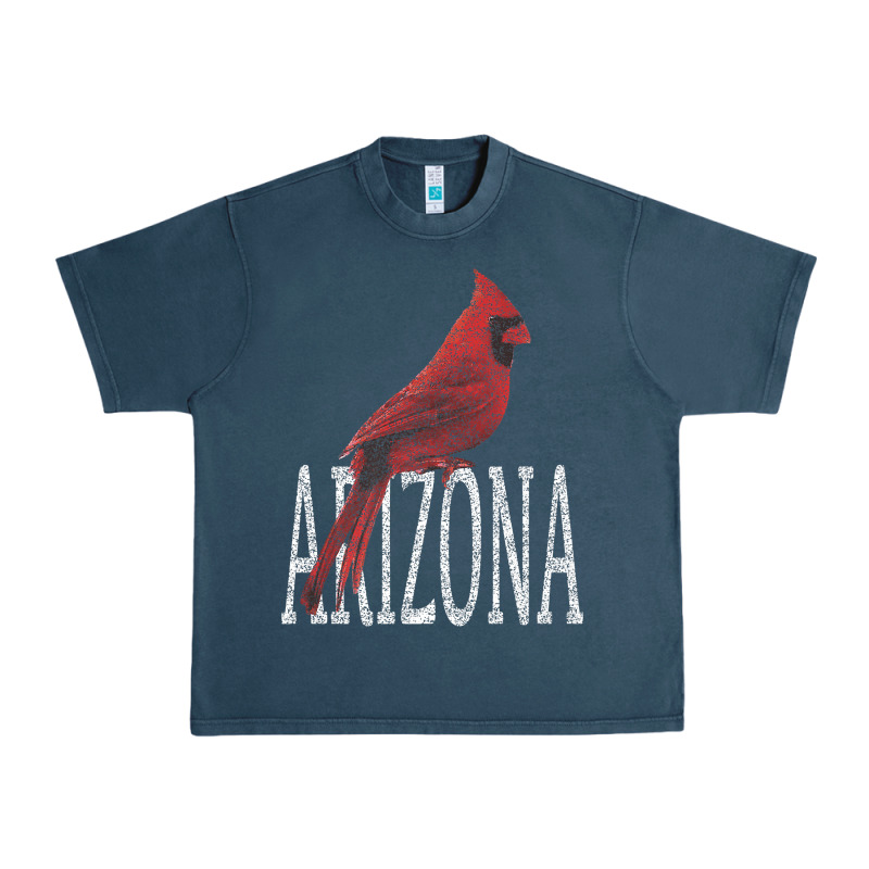 Black Vintage Cardinal Red Bird Arizona Az Gifts Premium T Shirt Urban Heavy Tee by linhVisuals | Teevron