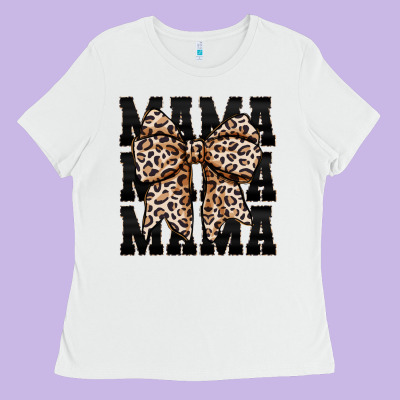 Mama Leopard Ladies Tee Designed By Cowhidedigitalart