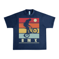 Navy bmx vintage bike fans kids gift boys bmx pullover hoodie Urban Heavy Tee - linhVisuals