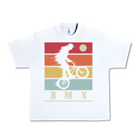 White bmx vintage bike fans kids gift boys bmx pullover hoodie Urban Heavy Tee - linhVisuals