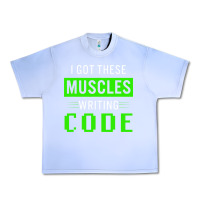 Grape Ice funny programmer writing code muscles meme for computer geek Urban Heavy Tee - linhVisuals