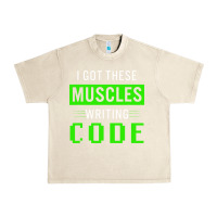 Sandshell funny programmer writing code muscles meme for computer geek Urban Heavy Tee - linhVisuals