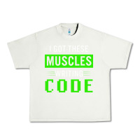 Pistachio funny programmer writing code muscles meme for computer geek Urban Heavy Tee - linhVisuals