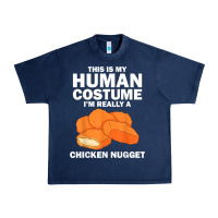 Navy funny chicken nugget costume for kids fashion nugget foodie t shirt Urban Heavy Tee - linhVisuals