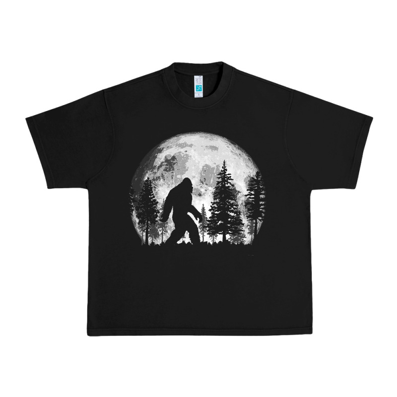 Bigfoot In The Forest Hiding At Night Full Moon Trees Nature T Shirt Urban Heavy Tee by linhVisuals | Teevron