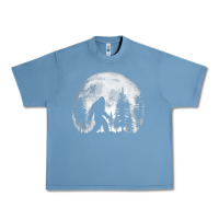 Pebble Blue bigfoot in the forest hiding at night full moon trees nature t shirt Urban Heavy Tee - linhVisuals