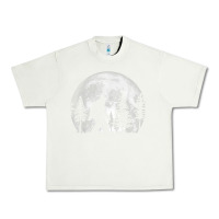 Pistachio bigfoot in the forest hiding at night full moon trees nature t shirt Urban Heavy Tee - linhVisuals
