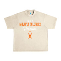 Sandshell multiple sclerosis warrior autoimmune disease orange ribbon Urban Heavy Tee - linhVisuals