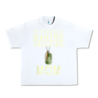 White my favorite marine calls me mom Urban Heavy Tee - linhVisuals