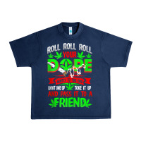 Navy funny weed pot lover roll joint friend smoking marijuana tank top Urban Heavy Tee - linhVisuals